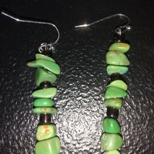 ❤️💖BEAUTIFUL GREEN TURQUOISE EARRINGS 💟💕
